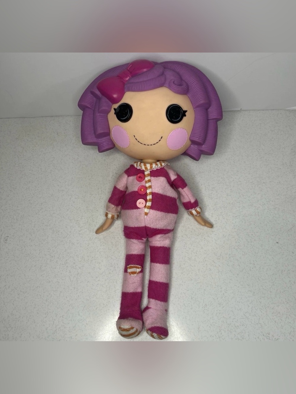 Lalaloopsy full size Doll Pillow Featherbed Purple Hair With Pj’s 2009